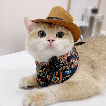 MPK Νέα σειρά Cool καπέλο γάτας Καουμπόικο καπέλο κεφαλής κατοικίδιων αξεσουάρ Δυτικό καπέλο κράνος χαριτωμένο καπέλο κατοικίδιου κατάλληλο και για σκύλο
