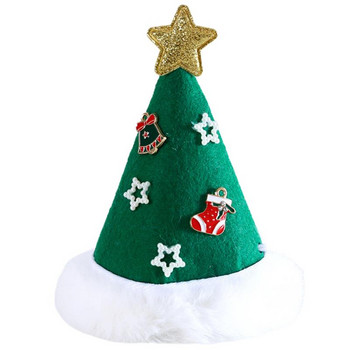 Μαλακό βελούδινο χριστουγεννιάτικο καπέλο για κατοικίδια Χριστουγεννιάτικο καπέλο χριστουγεννιάτικο καπέλο για πάρτι για σκύλους γάτα Στολή Καπέλο σκύλου για γατάκι κουτάβι κωνικό καπέλο χριστουγεννιάτικο καπέλο