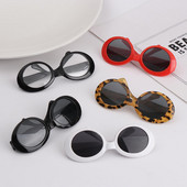 Kaķu brilles Foršas mājdzīvnieku maziem suņiem Modes apaļas brilles mājdzīvnieku produkts mazam sunim Kaķu saulesbrilles fotografēšanai Mājdzīvnieku aksesuāri
