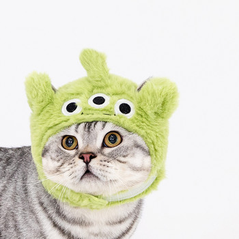 Cat Cute Cartoon Διακοσμητικά αστεία καλύμματα κεφαλής για γάτες Καπέλο κεφαλής σκύλου γάτας Χαριτωμένο αστείο τεχνούργημα Ζεστό, βελούδινο καπέλο κατοικίδιων ζώων, φωτογραφικά στηρίγματα για κατοικίδια