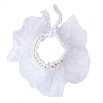 Mājdzīvnieku bandānas kostīmi suņi kaķu mežģīņu priekšautiņa ziedu raksta kleita elpojošs mājdzīvnieks brīvdienām