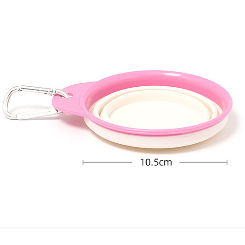 Sklopiva silikonska zdjelica za pse, veliki sklopivi spremnik za hranu za kućne ljubimce, zdjelica za hranjenje kućnih ljubimaca na otvorenom, prijenosna posuda za hranu za vodu