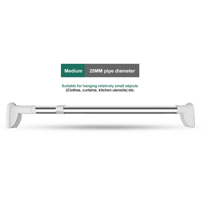 Teleskopska šipka za odjeću bez probijanja, podesive šipke za zavjese za tuširanje i dodaci, produljiva šipka, potporna šipka od nehrđajućeg čelika