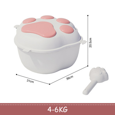 Spremnik za pohranu hrane za kućne ljubimce od 4-6 kg. Kanta za pohranu suhe hrane za mačke otporna na vlagu. Plastična kutija za pohranu za pohranjivanje grickalica za kućne ljubimce 2022.
