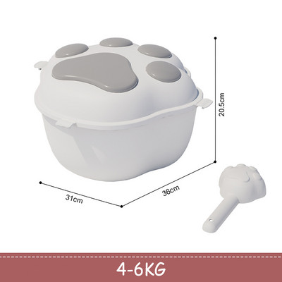 Spremnik za pohranu hrane za kućne ljubimce od 4-6 kg. Kanta za pohranu suhe hrane za mačke otporna na vlagu. Plastična kutija za pohranu za pohranjivanje grickalica za kućne ljubimce 2022.