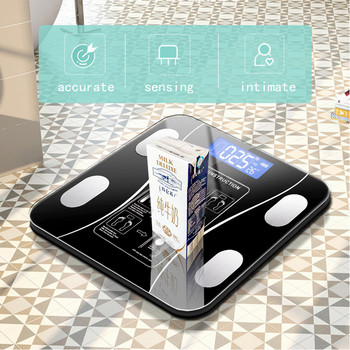 Везна за телесни мазнини Интелигентна безжична цифрова везна за баня Анализатор на състава на тялото с приложение за смартфон Bluetooth-съвместим
