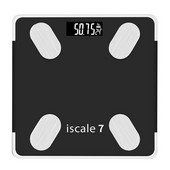 Bluetooth vaga za tjelesnu masnoću Pametni zaslon s pozadinskim osvjetljenjem Vaga za vodu Mišićna masa BMI tjelesna težina Kupaonska vaga