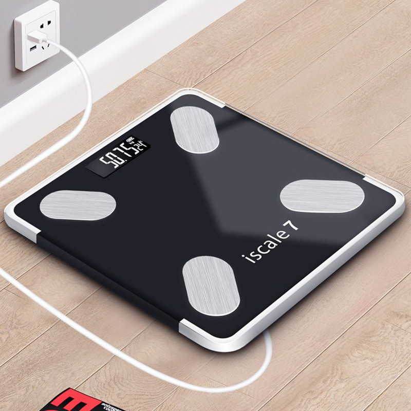 Bluetooth vaga za tjelesnu masnoću Pametni zaslon s pozadinskim osvjetljenjem Vaga za vodu Mišićna masa BMI tjelesna težina Kupaonska vaga
