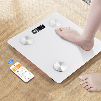 LED цифрова интелигентна везна за балансиране на състава на тялото Анализатор за баня Подова Bluetooth везна за тяло BMI Везни за мазнини