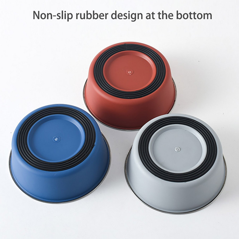 Nerūsējošā tērauda suņu kaķu bļodas Neslīdošas āra ceļojumu barošanas padeves ūdens barības trauks suņu kaķiem kucēnu barības trauks mājdzīvnieku piederumi