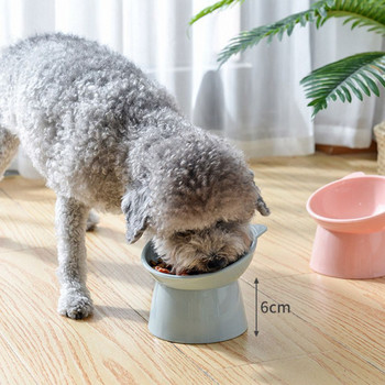 2 τμχ Μπολ για γάτα Μπολ ψηλό πόδι για σκύλους 45° Προστατευτικό λαιμού για τροφές για κατοικίδια Μπολ με νερό Αντιανατρεπτικό μπολ τροφοδοσίας κυπελλών τροφοδοσίας κατοικιδίων