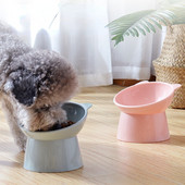 Lemmikloomatoidukauss, kallutatav kõrge alumine kaelakaitse Kassi koerakauss Vesisööt Kassitoit kõrge jalaga lemmikloomakaussi tarvikud