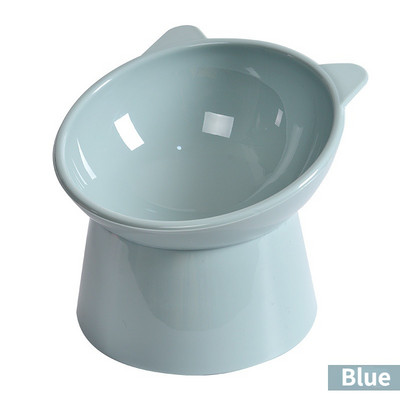 Lemmikloomatoidukauss, kallutatav kõrge alumine kaelakaitse Kassi koerakauss Vesisööt Kassitoit kõrge jalaga lemmikloomakaussi tarvikud