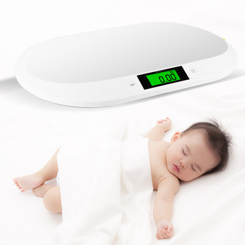 Електронна бебешка везна Измерване на теглото LCD екран Цифрова везна за новородено бебе 20 кг Максимално точен кантар за тегло на бебето