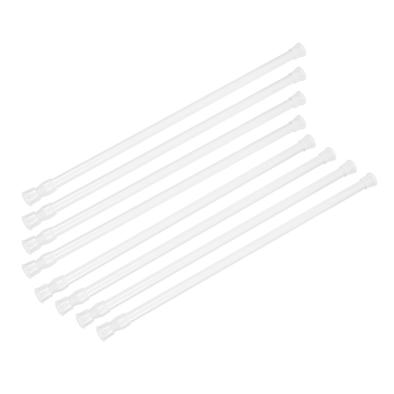 8 mazi spriegošanas stieņi 15,7 collu līdz 28 collu atsperu izvelkami aizkaru aizkaru dušas aizkaru teleskopiskais stienis virtuves skapim Cu