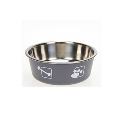 Lolojumdzīvnieku suņu bļoda nerūsējošā tērauda neslīdoša bļoda krāsaina pēdas nospiedums apaļa kaķa suņa bļoda suņu gardumi suņiem ūdens pudele ceļojumu āra trauks