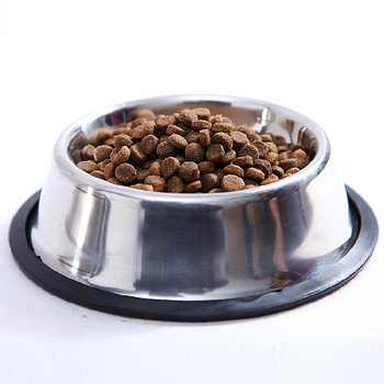 Ανοξείδωτο μπολ κατοικίδιων κατοικίδιων ζώων Ταΐστρα τροφοδοσίας υγρού σκύλου Μπολ με τροφή για γάτες Βάση τοποθέτησης μπολ γάτας Λαστιχένιο δαχτυλίδι αντιολισθητικό από ανοξείδωτο ατσάλι Ανθεκτικό
