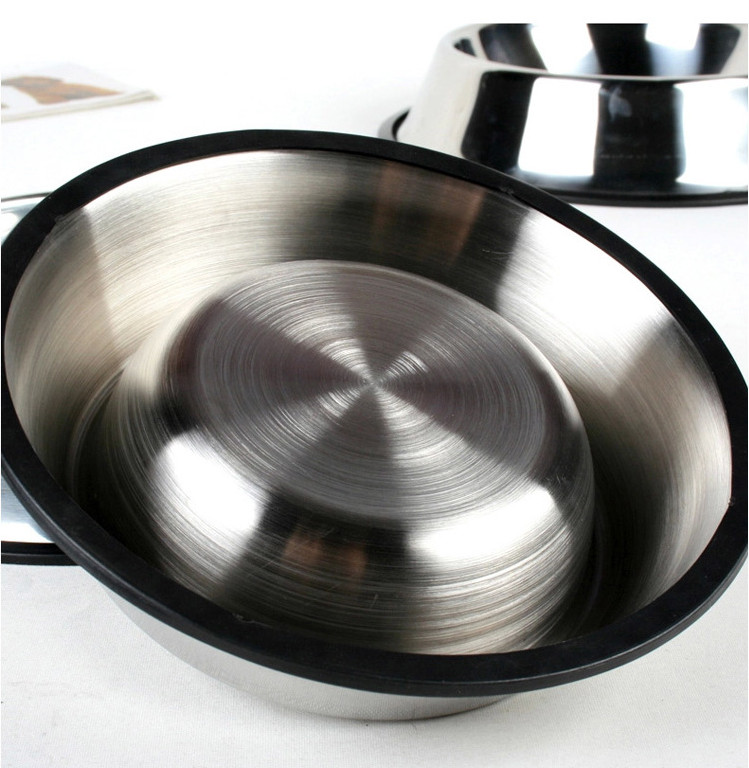 Nehrđajuća zdjelica za kućne ljubimce Hranilica za putovanja Mokra zdjelica za hranu za pse Zdjela za mačke Gumeni prsten za montažu na postolje protiv klizanja Izdržljiv od nehrđajućeg čelika