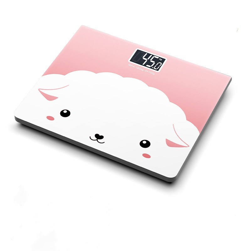 Vannas istabas svari, personīgais svars digitālais stikls, cilvēka svari rozā krāsā