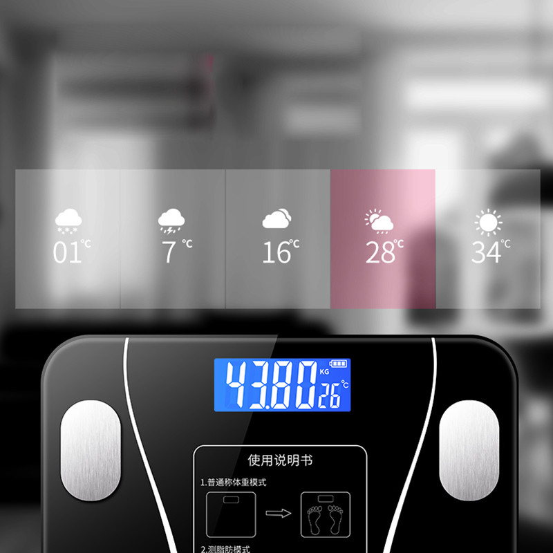 Displejs digitālā svara mašīna sporta zāles kalibrēšana maza mēroga ķermeņa masa veselība kvadrātveida Balanza digitālās guļamistabas mēbeles OC50TZ