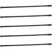 5X rastezljive teleskopske šipke za zavjese s oprugom opterećene mrežastim vlaknom za zatezanje, 70-120 cm, crne