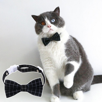 Ελκυστική γραβάτα λαιμού για κατοικίδια Εξαιρετικά ελαφρύ φόρεμα 4 χρωμάτων Καπέλα αποφοίτησης για γάτα γιακάς για φωτογραφικό στήριγμα