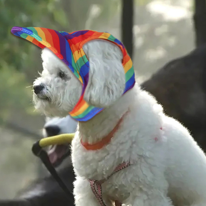 Bejzbolska kapa za pse Pseća kapa za sunčanje s obodom Sportovi na otvorenom za kućne ljubimce Zaštita od sunca Bejzbolska kapa s rupama za uši za mačke, pse Šareni SM