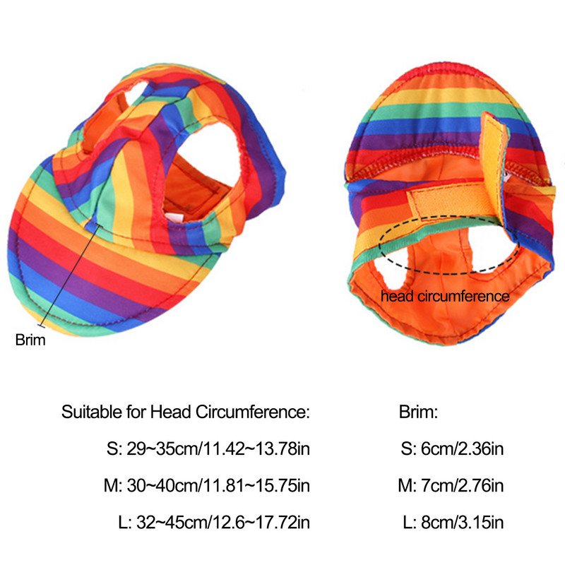 Bejzbolska kapa za pse Pseća kapa za sunčanje s obodom Sportovi na otvorenom za kućne ljubimce Zaštita od sunca Bejzbolska kapa s rupama za uši za mačke, pse Šareni SM