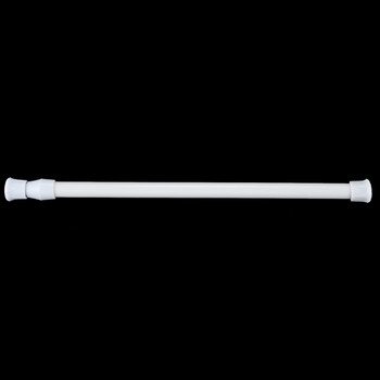 2 τμχ Τηλεσκοπική ράβδος ντους Κουρτινόξυλο ντουζιέρα Τηλεσκοπική ράβδος ντους Λευκό 30-50 cm & 40-70 cm