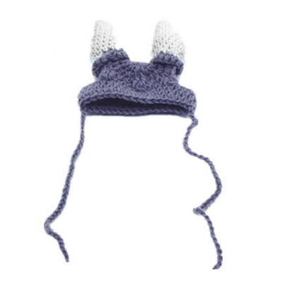 Slatka crtana mačka, ručno rađena šešir za kućne ljubimce, podesiva kapa, mali srednji psi, mačja kapa, pamučni konac, šešir, kapa s rogom, dodatak za dekoraciju kućnih ljubimaca