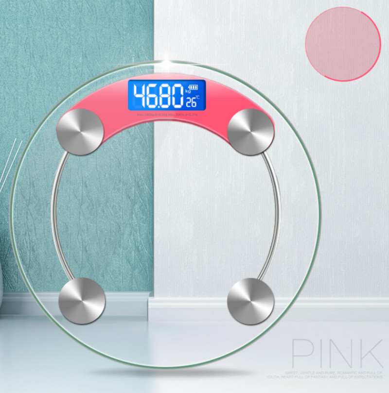 Vaga za tjelesnu masnoću LCD zaslon za noćno gledanje Kaljeno staklo Elektronička digitalna tjelesna vaga Pametna vaga za teretanu Vaga za vaganje