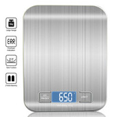 Kuhinjska vaga od nehrđajućeg čelika od 10 kg, vaga za vaganje hrane, dijeta, poštanska vaga, mjerna LCD elektronička vaga