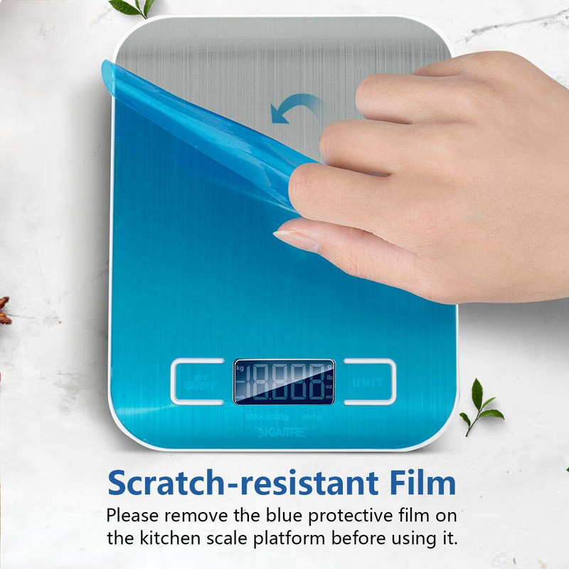 Kuhinjska vaga od nehrđajućeg čelika od 10 kg, vaga za vaganje hrane, dijeta, poštanska vaga, mjerna LCD elektronička vaga