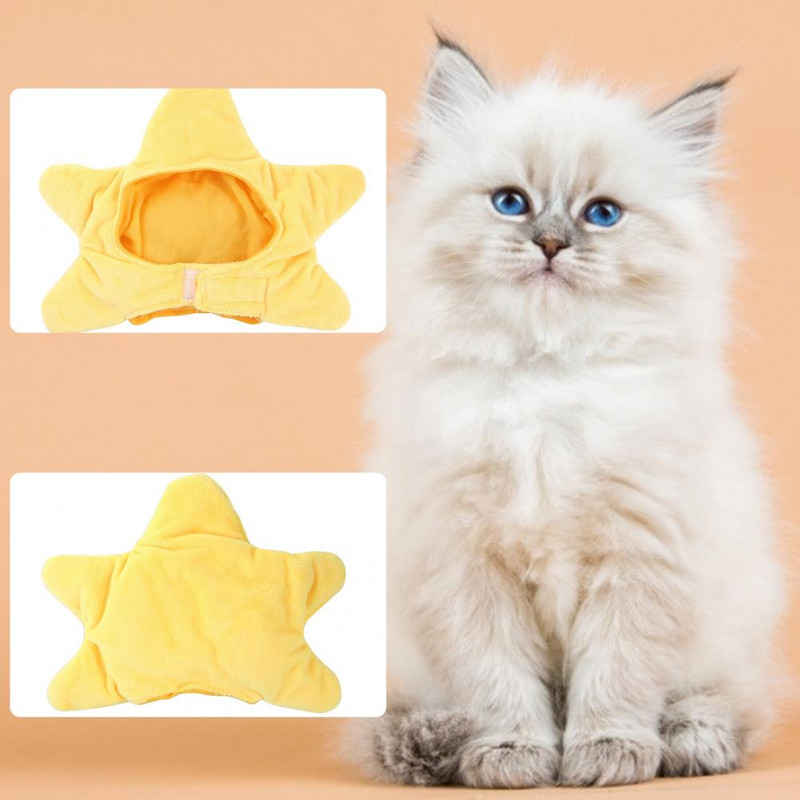 Mačka Pokrivala za glavu Dizajn morske zvijezde Cosplay rekvizit Plišane ukrasne mačke Cross Dress Hat Pet Cosplay Pokrivala za zabavu Dodaci za mačiće