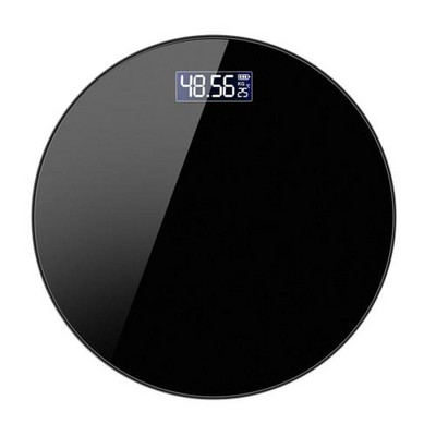 Tjelesna vaga, kućna, okrugla, punjiva baterija, elektronička tjelesna kupaonska vaga s LCD zaslonom