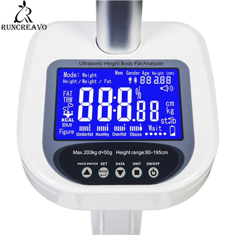 Ultragarsinės ūgio ir svorio svarstyklės kūno riebalų svarstyklės Grožio salonas Fizinės apžiūros mokyklos elektroninės svarstyklės