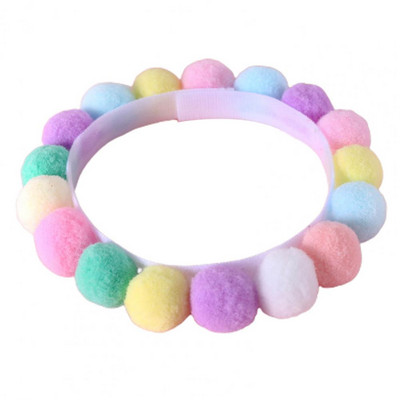 Mājdzīvnieku apkakles kaklarota Plīša bumbiņas Dekoratīvās stiprinājuma lentes Ziemassvētki Kaķi Suņi Pomponu kaklasiksnas dzimšanas dienai