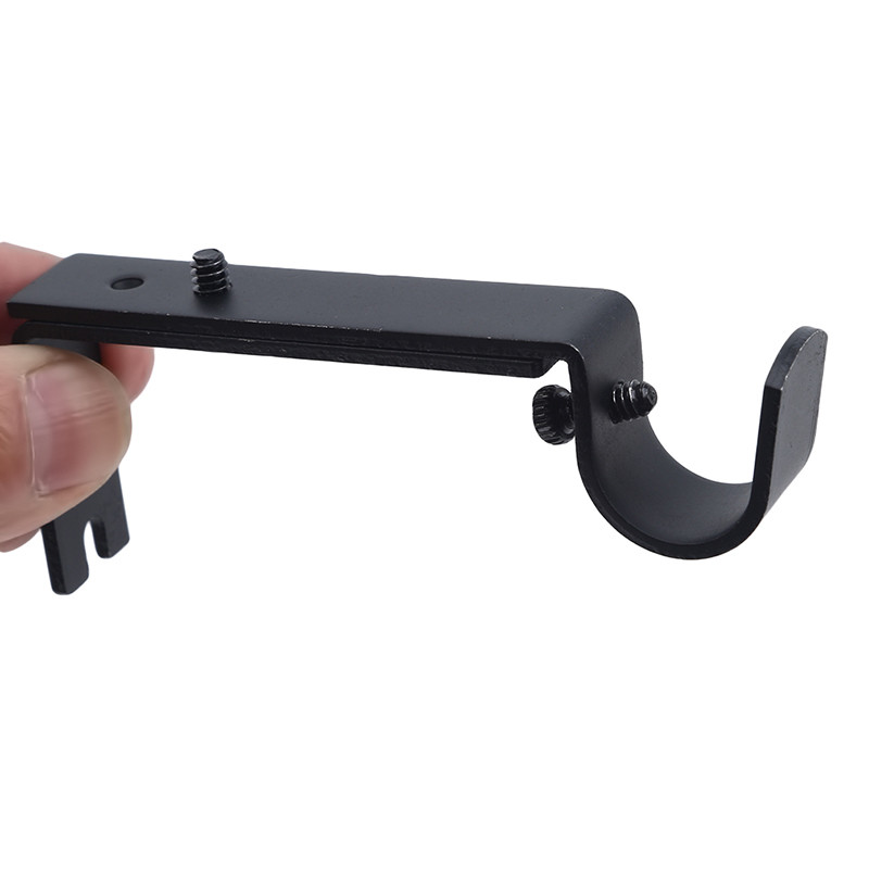 Viegli uzstādāms loga balsts metāla konstrukcijas aizkaru stieņa kronšteins Fiksēts regulējams āķa pakarināmā turētāja piederumi