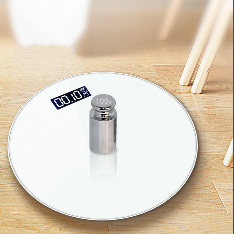 Jauni vannas istabas ķermeņa svari svari apaļi rūdīta stikla LED digitālie svari elektroniskie svari vannas svari