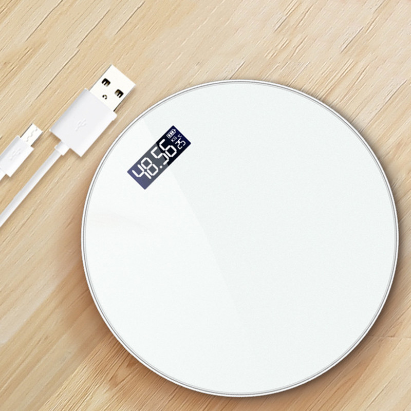 Jauni vannas istabas ķermeņa svari svari apaļi rūdīta stikla LED digitālie svari elektroniskie svari vannas svari