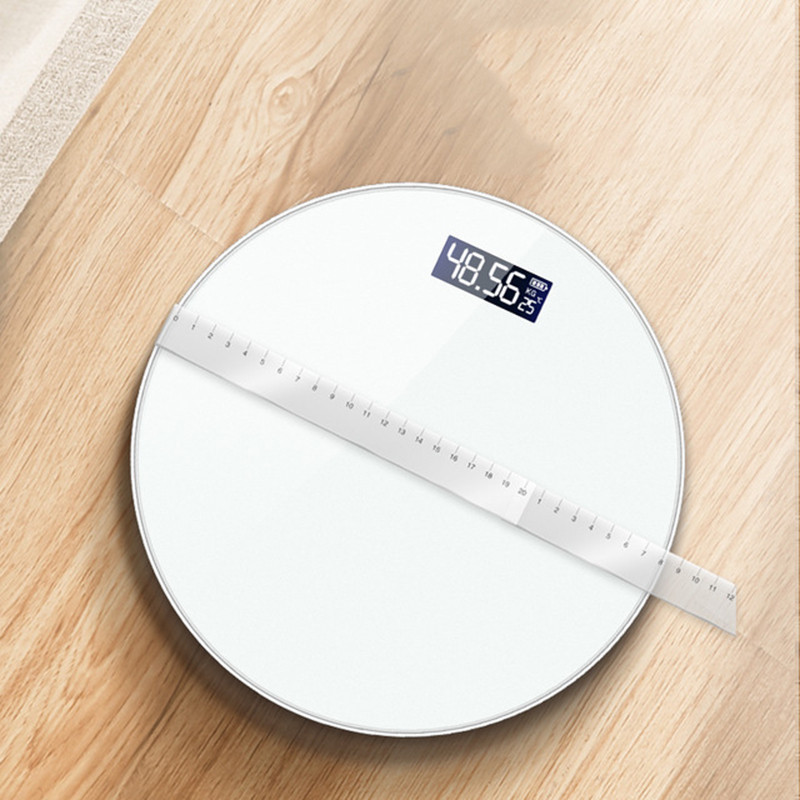 Jauni vannas istabas ķermeņa svari svari apaļi rūdīta stikla LED digitālie svari elektroniskie svari vannas svari