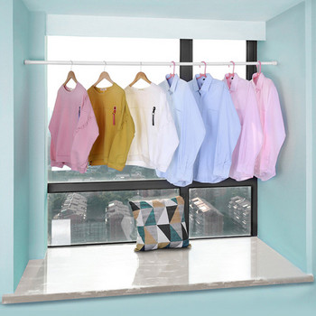 1 τμχ Τηλεσκοπική κουρτινόξυλο μπάνιου Ρυθμιζόμενη Ντουλάπα Μπαλκόνι Παράθυρο Κρεμαστά Ρούχα Στύλος Προμήθειες σπιτιού