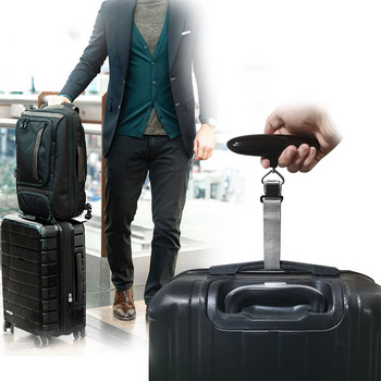 BECBI Везна за багаж 50KG Мини кантар Balansa Precision Scal Digital Hanging Steelyard Suitcase Инструмент за пътуване