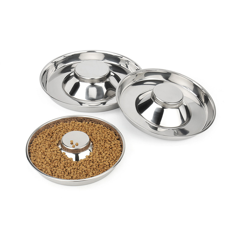 Slow Eat Posuda za pse od nehrđajućeg čelika Sigurno hranjenje štenaca Izdržljiva posuda za kućne ljubimce s hranom za vodu za male srednje velike pse