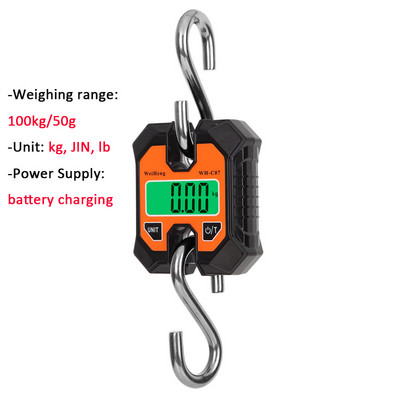 Krano svarstyklės 150/300/500 kg Sunkios apkrovos pakabinamos svėrimo kabliukas, plieninės gamyklos nešiojamos LCD elektroninės skaitmeninės pramoninės krano svarstyklės