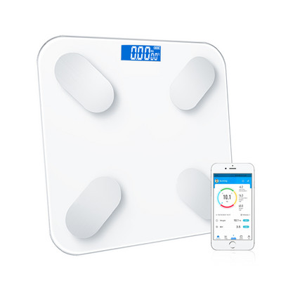 Vannitoa Bluetoothi kaal nutikas elektrooniline keharasvakaal põrandakaalu LED-ekraan andmetega ühendatud mobiiltelefoni analüsaator