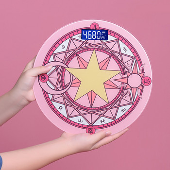 Creative Pink Kawaii Ηλεκτρονική Ζυγαριά Home Ζυγαριά Μόδα Μικρή Μίνι Ζυγαριά Magic Circle Προμήθειες μπάνιου Ροζ ζυγαριά κοριτσιού καρδιάς