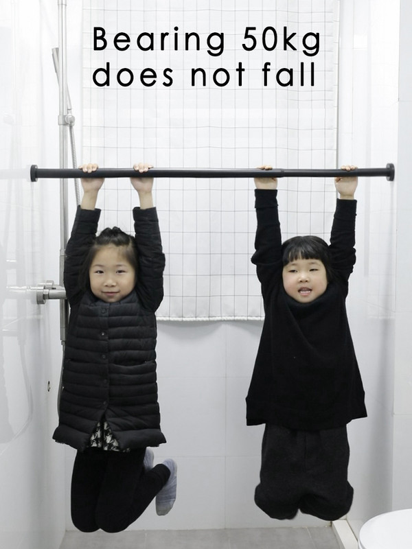 Kvalitetna aluminijska kupaonska šipka za zavjese za tuširanje od 50-75 cm bez bušenja Zavjese za odjeću Zavjese za ormar Rastezljiva šipka