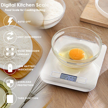 Για Ζυγαριά κουζίνας Xiaomi 10 κιλών από ανοξείδωτο ατσάλι Ζύγιση για διατροφή Διατροφή Ταχυδρομική ζυγαριά μέτρηση Ηλεκτρονική ζυγαριά LCD ακριβείας