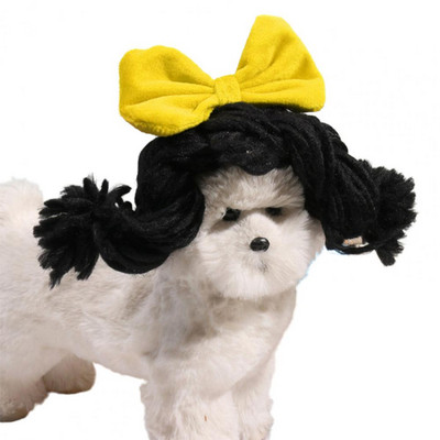 Kineska Nova godina Cosplay Meka odjeća Šešir za glavu kućnog ljubimca Prozračna pređa Raspored rekvizita Dvostruko upletene pletenice Pokrivala za kućne ljubimce za štence